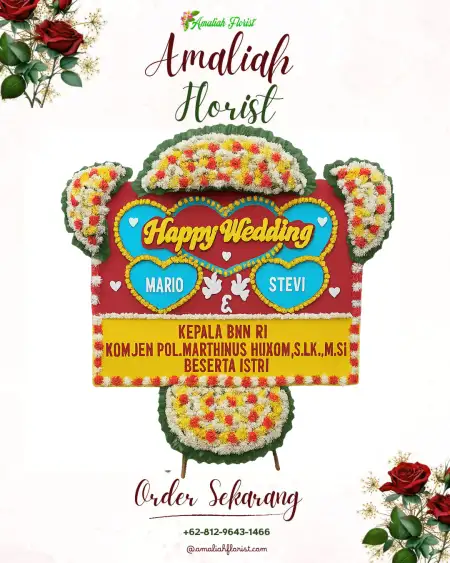 Papan Bunga Pernikahan Alasmalang